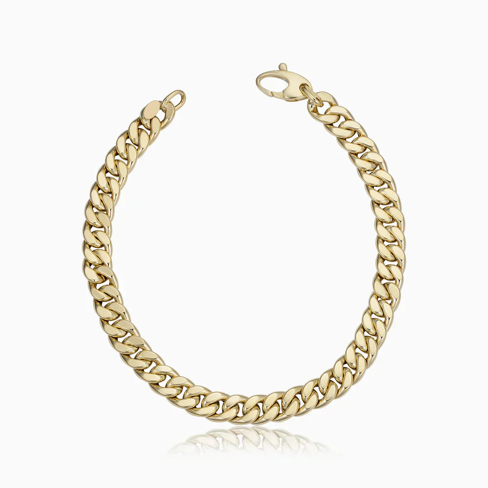 Estate Cuban Armband i Guld