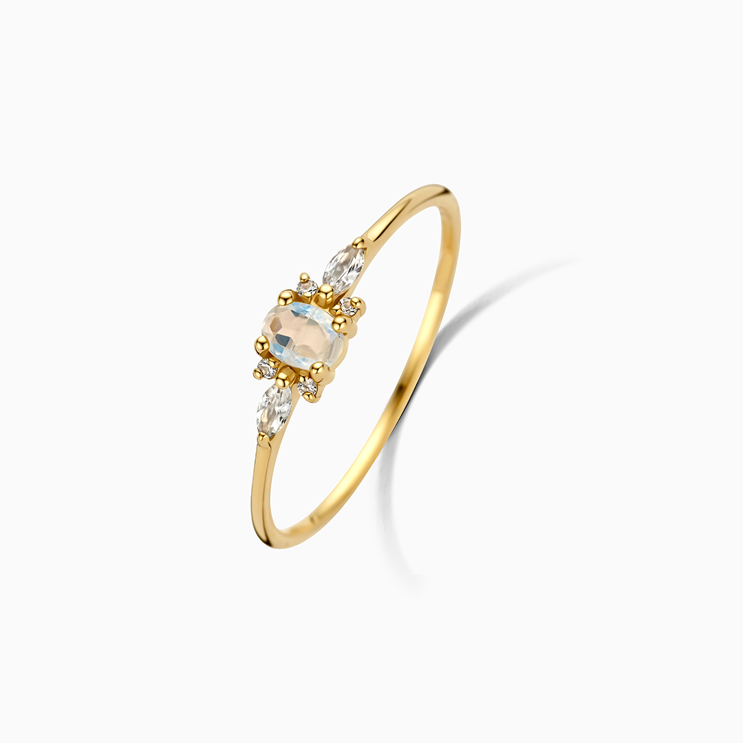 Månsten Muse Ring i Guld