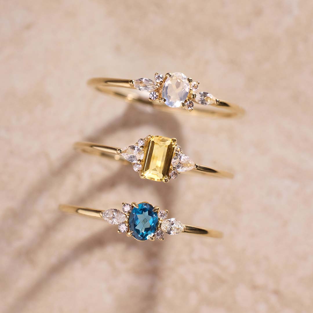 Månsten Muse Ring i Guld