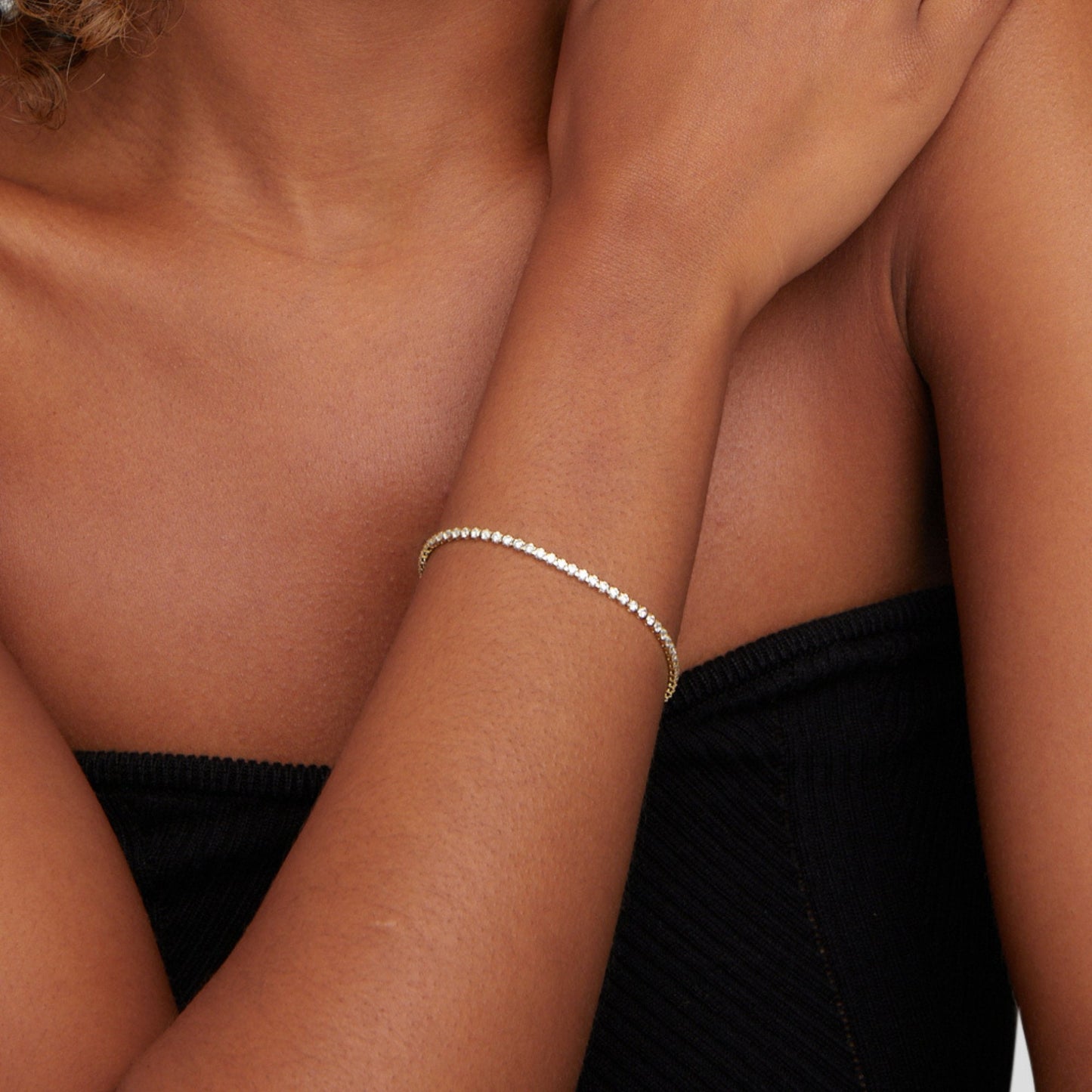 Cordelia guldfärgat tennisarmband