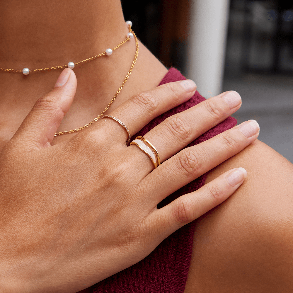 Layered Sahara guldfärgad ring