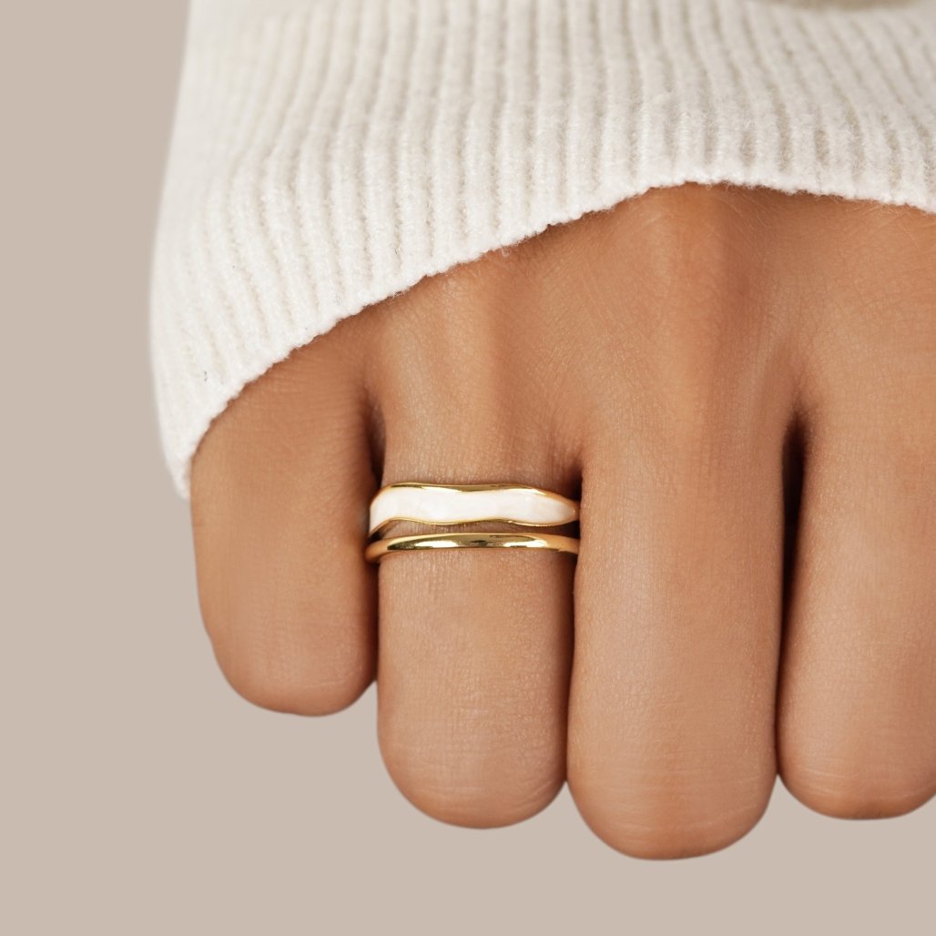 Layered Sahara guldfärgad ring