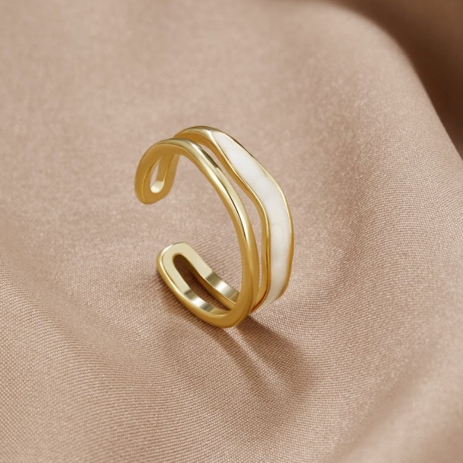 Layered Sahara guldfärgad ring