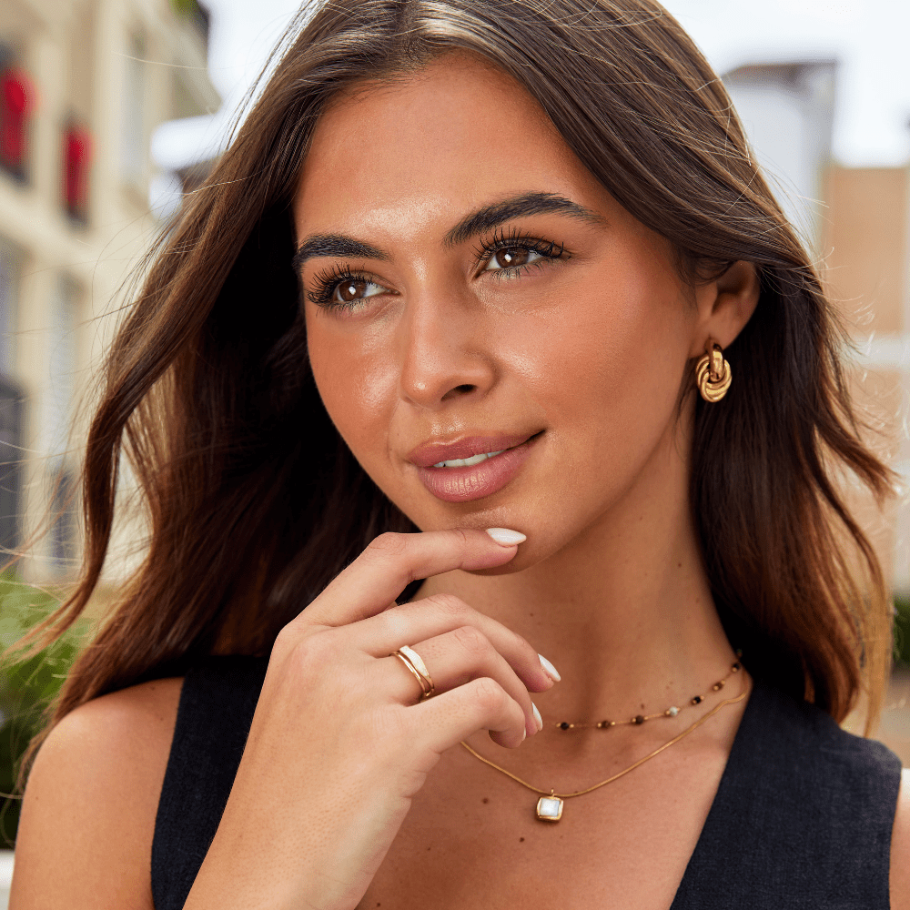 Layered Sahara guldfärgad ring