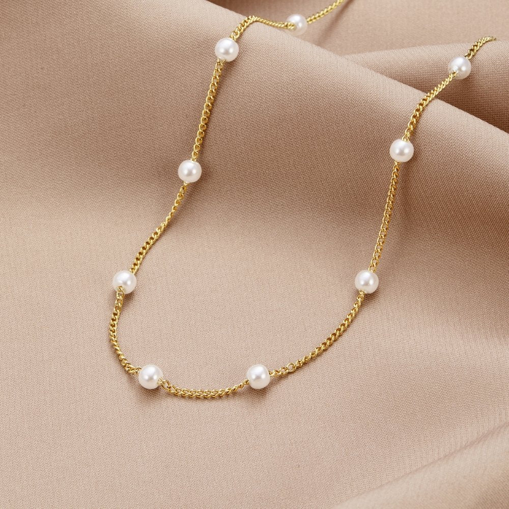Nura pärlhalsband 18K guldplätering
