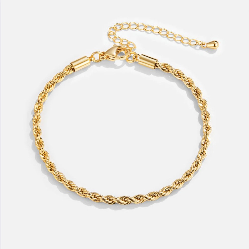 Twistat armband 18K guldplätering