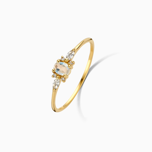 Månsten Muse Ring i Guld