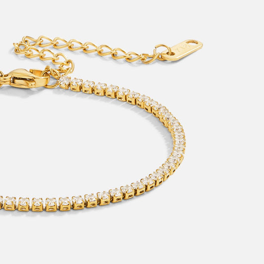 Cordelia guldfärgat tennisarmband