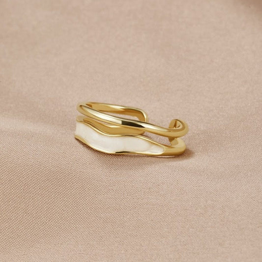 Layered Sahara guldfärgad ring