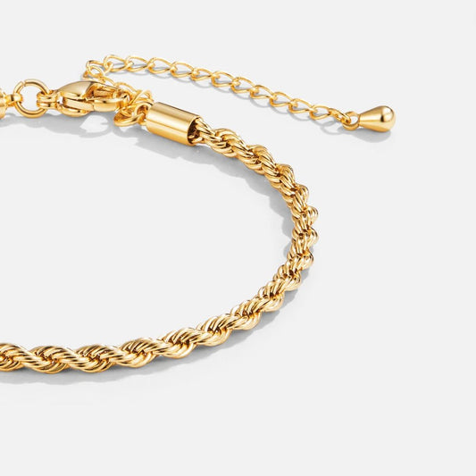 Twistat armband 18K guldplätering